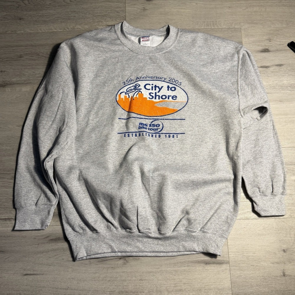 Vintage 2005‎ City to Shore Sweatshirt XL Surf Beach Graphic Crewneck